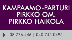 Kampaamo-Parturi Pirkko om. Pirkko Haikola logo